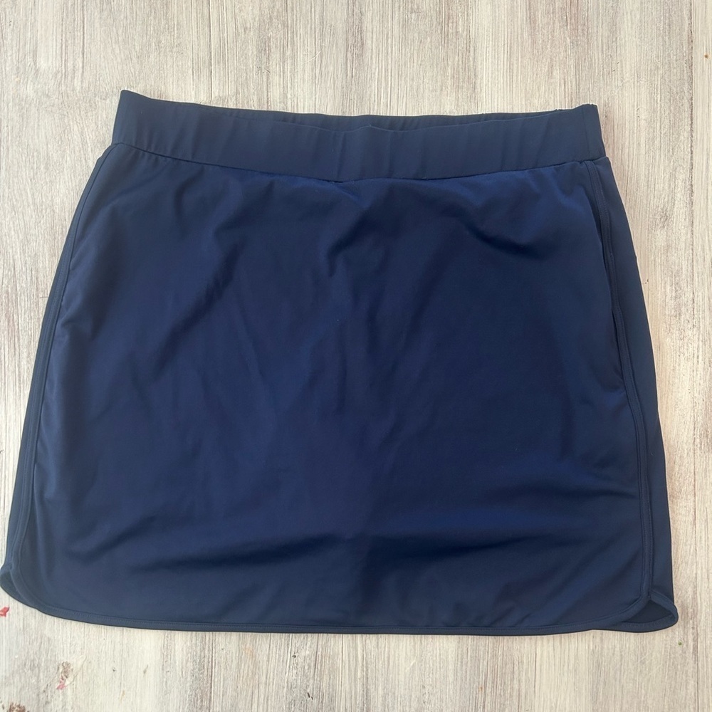 J. Crew Women’s Navy Athletic Skort with Built-In Shorts Size XL